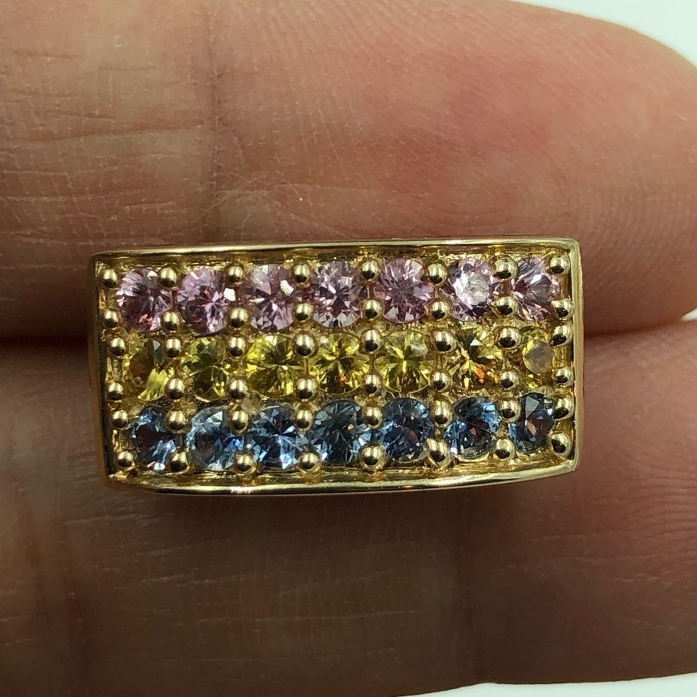 10K Yellow & Rose Gold Omega Slider Pendant